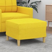 vidaXL Apoio de pés 60x50x41 cm tecido amarelo-claro