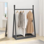 vidaXL Suporte para roupas 100x45x150 cm madeira pinho maciça cinza