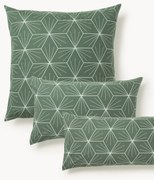 Fronha de almofada reversível em algodão com padrão geométrico Ilda