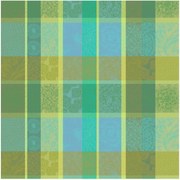 Toalha de mesa jacquard com revestimento acrílico Mille Petales Chlorophylle