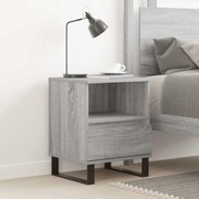 Mesa de cabeceira 40x35x50 cm derivados de madeira cinza sonoma