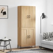 vidaXL Armário alto 69,5x34x180 cm derivados de madeira cor sonoma