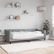vidaXL Sofá-cama com colchão 80x200 cm tecido cinzento-claro