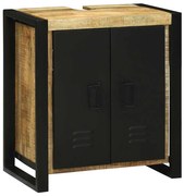 vidaXL Armário de Pia com porta Castanho Madeira de mangueira maciça