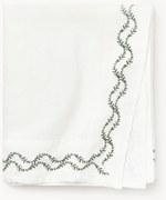 Toalha de mesa em linho lavado com bordado artesanal Ivy