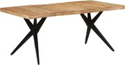 vidaXL Mesa de jantar 180x90x77 cm madeira de acácia maciça preto