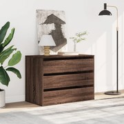 Cómoda com 3 Gavetas - 80x41x58 cm - derivados de madeira - carvalho c
