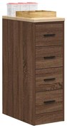 vidaXL Armário de arrumação de garagem carvalho castanho 30x51x85 cm