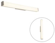 LED Candeeiro de parede moderno para casa de banho em aço 62 cm IP44 - Cascada Moderno