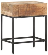 vidaXL Mesa de apoio 40x30x50 cm madeira de mangueira áspera maciça