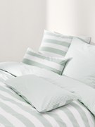 Capa de edredão reversível de algodão às riscas Lorena