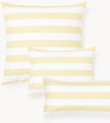 Fronha de almofada reversível em algodão às riscas Lorena