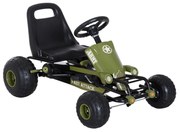 HOMCOM Kart a Pedais com Assento Ajustável Embreagem Travão de Mão para Crianças de 3-6 Anos 99x65x56 cm Verde e Preto | Aosom Portugal