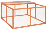vidaXL Coelheira 124x120x60 cm madeira de abeto maciça