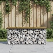 vidaXL Banco de jardim c/ design gabião 103x44x42 cm pinho impregnado