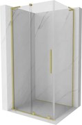 Mexen Velar L cabine de duche de correr 110 x 90 cm, transparente, dourada escovada - 871-110-090-03-55