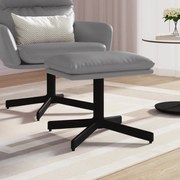 vidaXL Apoio de pés 60x60x36 cm couro artificial cinzento antracite