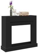 vidaXL Cornija de lareira 100x30x87,5 cm derivados de madeira preto