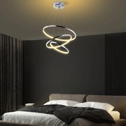 Candeeiro de Teto LED "Simit" Regulável – Cromado – 50x50x80 cm – Desi