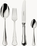 Conjunto de talheres artesanais muito polidos Alt-Chippendale, vários tamanhos