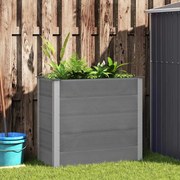 vidaXL Canteiro elevado para jardim WPC 100x50x91 cm cinzento