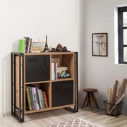 Estante Cosmo – Pinho Atlântico Preto – 89x89x35 cm