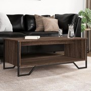 vidaXL Mesa de centro 100x51x40 cm derivados madeira carvalho castanho