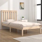 vidaXL Estrutura de cama pequena solteiro 75x190 cm pinho maciço