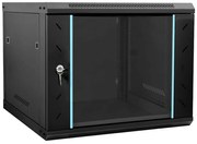 vidaXL Armário de Rede com armazenamento Preto 60 x 60 x 50 cm Aço