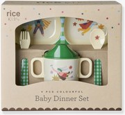 Conjunto de louça em melamina Baby HERO rice, 4 peças verde