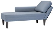 vidaXL Chaise lounge com almofada tecido corduroy azul