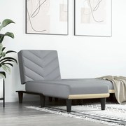 vidaXL Chaise longue tecido cinzento-claro