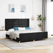 Cama vidaXL Preta 180x200 cm em Tecido