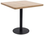 vidaXL Mesa bistrô 80x80 cm MDF castanho-claro