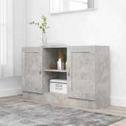 vidaXL Aparador 120x30,5x70 cm derivados de madeira cinzento cimento