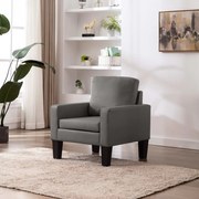 vidaXL Poltrona em couro artificial cinzento