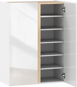 HOMCOM Sapateira com função Soft-Close, design de 6 níveis sem puxadores, acomoda até 18 pares, para corredor, entrada, madeira, branco | Aosom Portugal