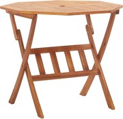vidaXL Mesa de jardim dobrável 90x75 cm madeira de acácia maciça