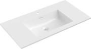 Mexen Otis pia lavabo encastrado em bancada 91 x 46,5 cm, branco brilho - 25189000