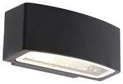 Candeeiro de parede exterior moderno preto IP44 - Latina Moderno