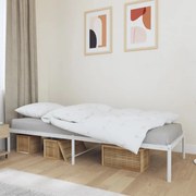 vidaXL Estrutura de cama 75x190 cm metal branco