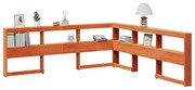 vidaXL Estante cabeceira forma de L 180 cm pinho maciço castanho-mel