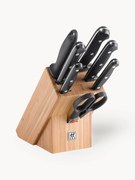 Bloco de facas em madeira de bambu Twin Chef, conjunto de 8