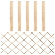 Cercas em treliça 5 pcs 180x80 cm madeira de abeto maciça