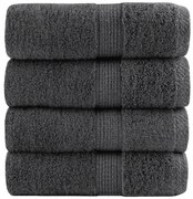 vidaXL Toalhas de bidé premium SOLUND 4pcs 30x50 cm 600 gsm antracite