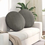 vidaXL Almofadas de Assento 2 pcs Cinzento-claro Ø 60 cm