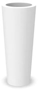 Vaso de flores colorido redondo Polietileno CASA, JARDIM, RESTAURANTE, BAR FICUS 80 (ø29 x 79cm) - Branco