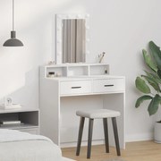 Mesa de Maquilhagem com Luzes LED Brancas 79x41x140 cm