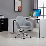 Cadeira de escritório ergonômica giratória ajustável em altura elegante Carga 120 kg 61x59x86-96 cm Cinza