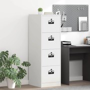 vidaXL Armário de Arquivo com gaveta 2 pcs Branco 44 x 50 x 106.5 cm